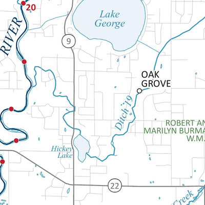 Minnesota Department of Natural Resources Rum River State Water Trail - Map 3 Isanti to the Mississippi River, MNDNR digital map