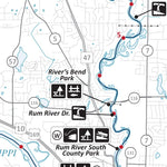 Minnesota Department of Natural Resources Rum River State Water Trail - Map 3 Isanti to the Mississippi River, MNDNR digital map