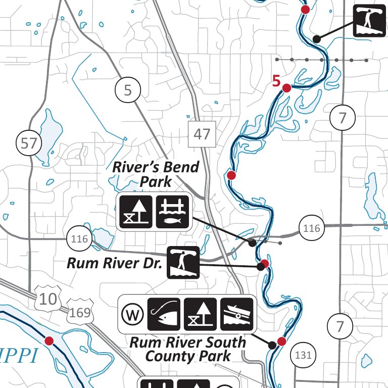 Rum River State Water Trail - Map 3 Isanti to the Mississippi River ...