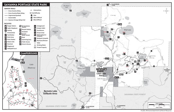 Savanna Portage State Park Winter - Minnesota Department Of Natural Resources Savanna Portage State Park Winter Map 1707220 Preview 0 