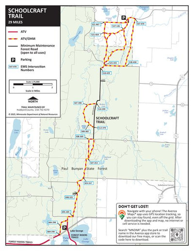 Schoolcraft OHV Trails, MNDNR Preview 1