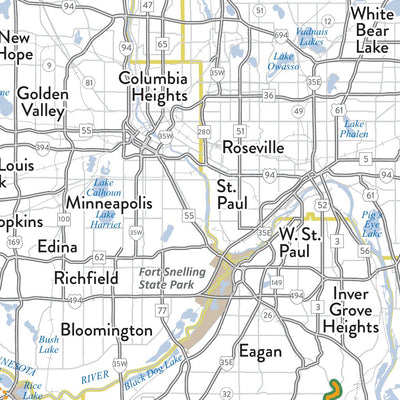 Minnesota Department of Natural Resources SE Minnesota Snowmobile Trail Quadrant Map digital map