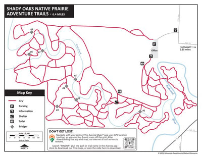 Minnesota Department of Natural Resources Shady Oaks ATV Trails, MNDNR digital map