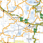 Minnesota Department of Natural Resources SW Minnesota Snowmobile Trail Quadrant Map digital map