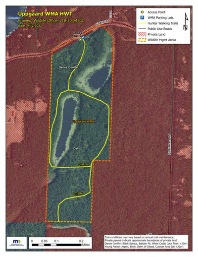 Minnesota Department of Natural Resources Uppgaard WMA HWT 2022 digital map