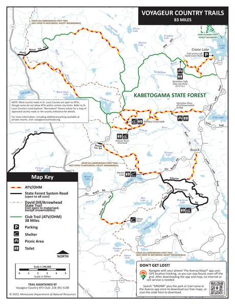 Voyageur Country ATV Trails, MNDNR Map by Minnesota Department of ...
