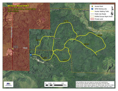 Minnesota Department of Natural Resources Willow West HWT 2022 digital map