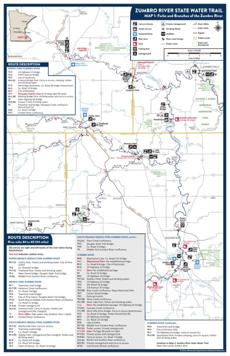 Zumbro River State Water Trail 1 - Western (includes branches and