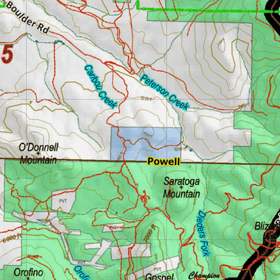 Montana HuntData LLC Montana Antelope Hunting District 215 Land Ownerhip Map digital map