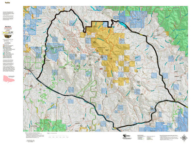 Montana HuntData LLC Montana Antelope Hunting District 291 Land Ownerhip Map digital map