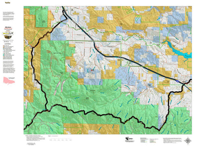 Montana HuntData LLC Montana Antelope Hunting District 301 Land Ownerhip Map digital map