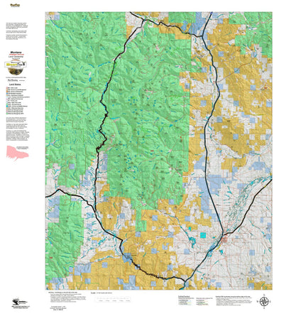Montana HuntData LLC Montana Antelope Hunting District 310 Land Ownerhip Map digital map