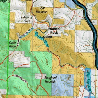 Montana HuntData LLC Montana Antelope Hunting District 310 Land Ownerhip Map digital map