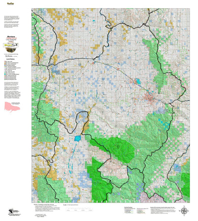 Montana HuntData LLC Montana Antelope Hunting District 311 Land Ownerhip Map digital map