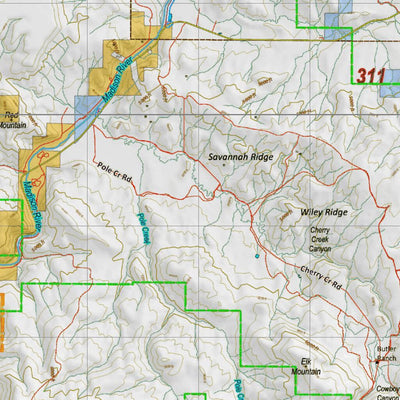 Montana HuntData LLC Montana Antelope Hunting District 311 Land Ownerhip Map digital map