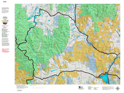 Montana HuntData LLC Montana Antelope Hunting District 329 Land Ownerhip Map digital map