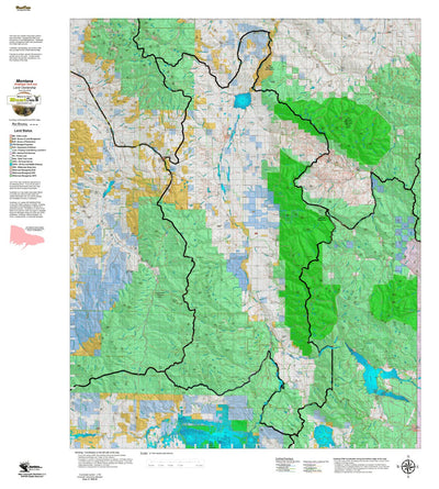 Montana HuntData LLC Montana Antelope Hunting District 360 Land Ownerhip Map digital map