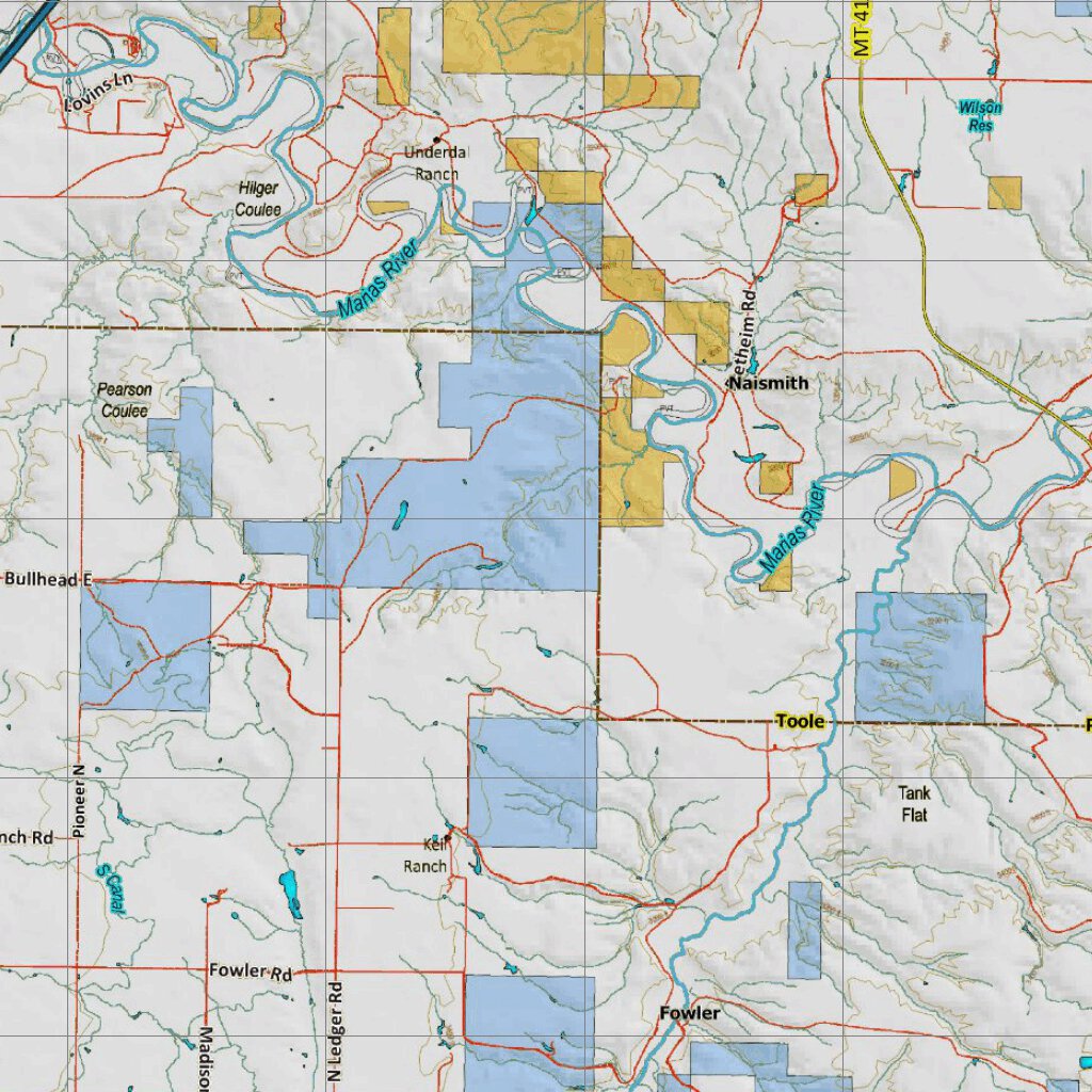 Montana Antelope Hunting District 404 Land Ownerhip Map map by Montana