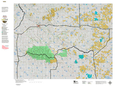 Montana HuntData LLC Montana Antelope Hunting District 420 Land Ownerhip Map digital map