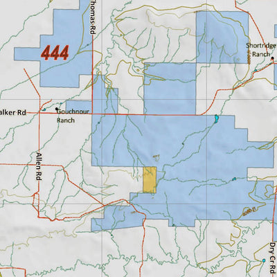 Montana HuntData LLC Montana Antelope Hunting District 444 Land Ownerhip Map digital map