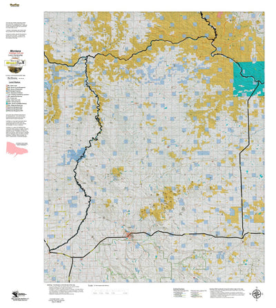 Montana HuntData LLC Montana Antelope Hunting District 480 Land Ownerhip Map digital map