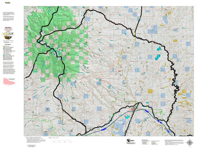 Montana HuntData LLC Montana Antelope Hunting District 510 Land Ownerhip Map digital map