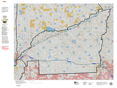 Montana HuntData LLC Montana Antelope Hunting District 511 Land Ownerhip Map digital map
