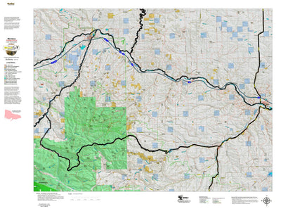 Montana HuntData LLC Montana Antelope Hunting District 512 Land Ownerhip Map digital map