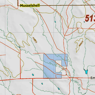 Montana HuntData LLC Montana Antelope Hunting District 513 Land Ownerhip Map digital map