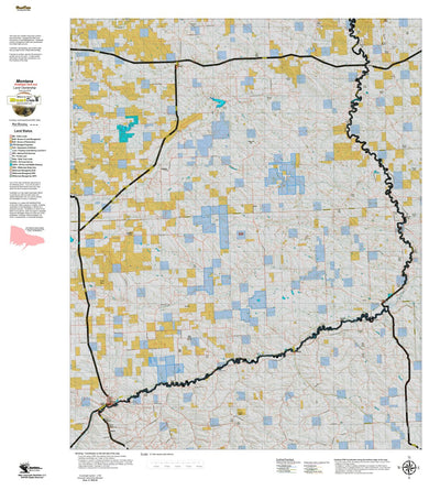 Montana HuntData LLC Montana Antelope Hunting District 530 Land Ownerhip Map digital map