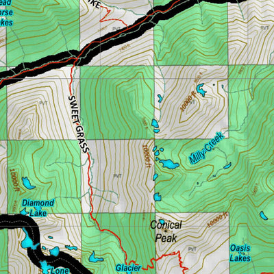 Montana HuntData LLC Montana Antelope Hunting District 590 Land Ownerhip Map digital map