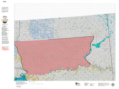 Montana HuntData LLC Montana Antelope Hunting District 640 Land Ownerhip Map digital map