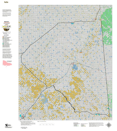 Montana HuntData LLC Montana Antelope Hunting District 703 Land Ownerhip Map digital map