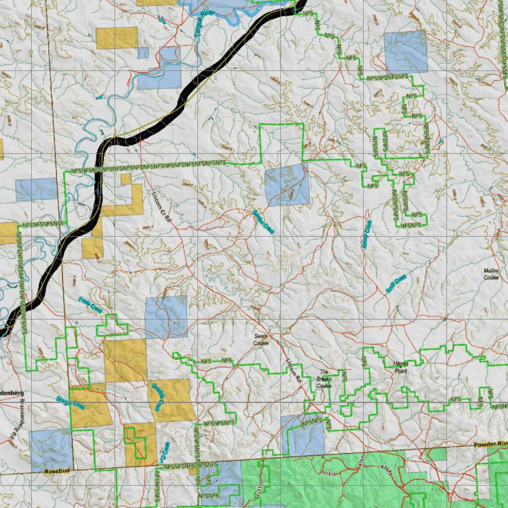 Montana Antelope Hunting District 704 Land Ownerhip Map by Montana ...