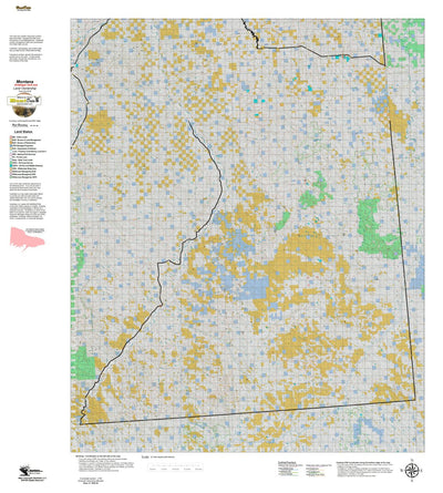 Montana HuntData LLC Montana Antelope Hunting District 705 Land Ownerhip Map digital map