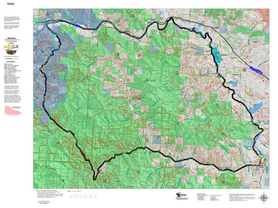 Montana HuntData LLC Montana Bighorn Sheep Hunting District 203 Land Ownerhip Map digital map