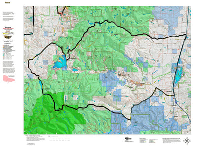 Montana HuntData LLC Montana Bighorn Sheep Hunting District 214 Land Ownerhip Map digital map