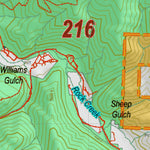 Montana HuntData LLC Montana Bighorn Sheep Hunting District 216 Land Ownerhip Map digital map