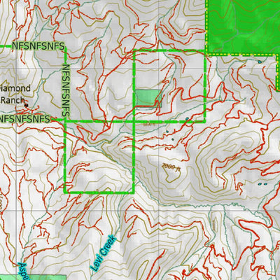 Montana HuntData LLC Montana Bighorn Sheep Hunting District 301 Land Ownerhip Map digital map