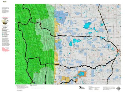 Montana HuntData LLC Montana Bighorn Sheep Hunting District 421 Land Ownerhip Map digital map