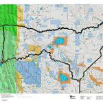 Montana HuntData LLC Montana Bighorn Sheep Hunting District 422 Land Ownerhip Map digital map