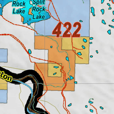 Montana HuntData LLC Montana Bighorn Sheep Hunting District 422 Land Ownerhip Map digital map