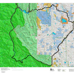 Montana HuntData LLC Montana Bighorn Sheep Hunting District 424 Land Ownerhip Map digital map