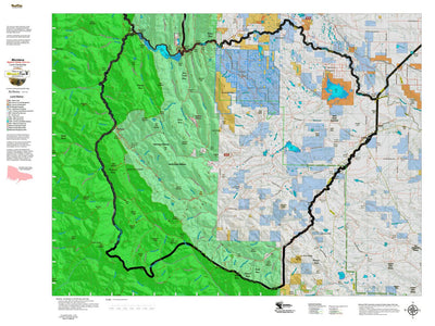 Montana HuntData LLC Montana Bighorn Sheep Hunting District 424 Land Ownerhip Map digital map