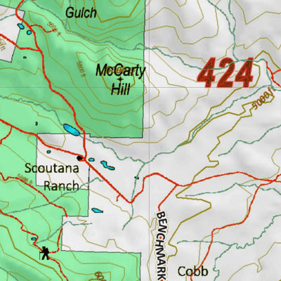 Montana HuntData LLC Montana Bighorn Sheep Hunting District 424 Land Ownerhip Map digital map