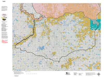 Montana HuntData LLC Montana Bighorn Sheep Hunting District 482 Land Ownerhip Map digital map