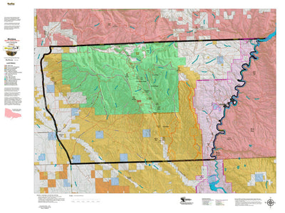 Montana HuntData LLC Montana Bighorn Sheep Hunting District 503 Land Ownerhip Map digital map