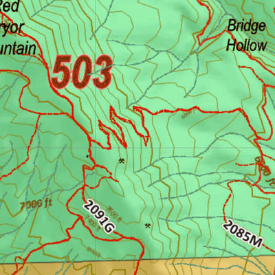 Montana HuntData LLC Montana Bighorn Sheep Hunting District 503 Land Ownerhip Map digital map