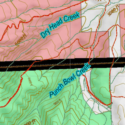 Montana HuntData LLC Montana Bighorn Sheep Hunting District 503 Land Ownerhip Map digital map