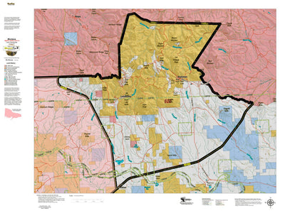 Montana HuntData LLC Montana Bighorn Sheep Hunting District 620 Land Ownerhip Map digital map